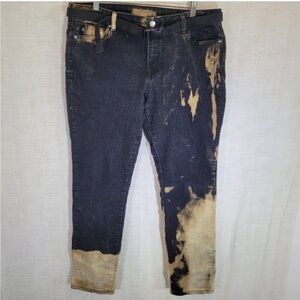 Michael Kors Black and Tan Denim Accent